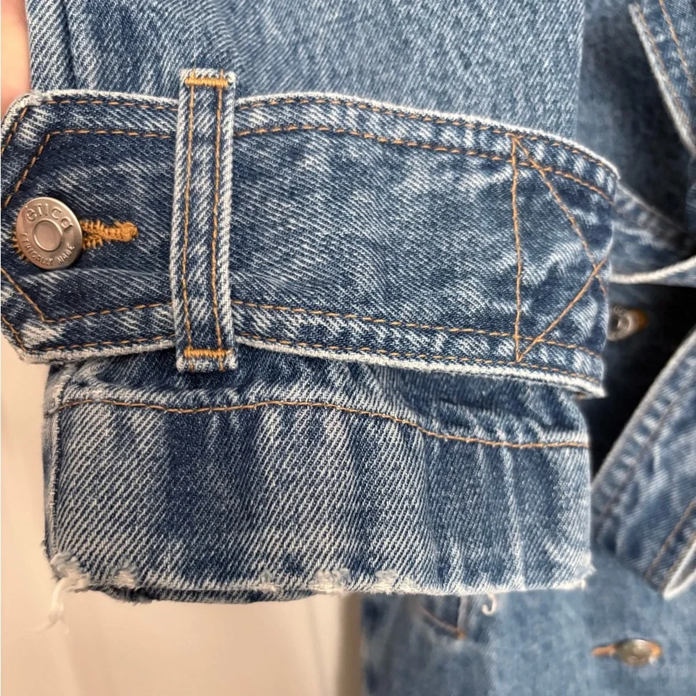 ETICA denim Jacques Trench Coat ✨NWT $398 Small - Picture 5 of 13